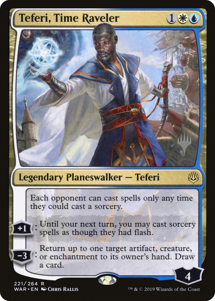 Teferi, Time Raveler (PPELD-221) - War of the Spark Promos Foil