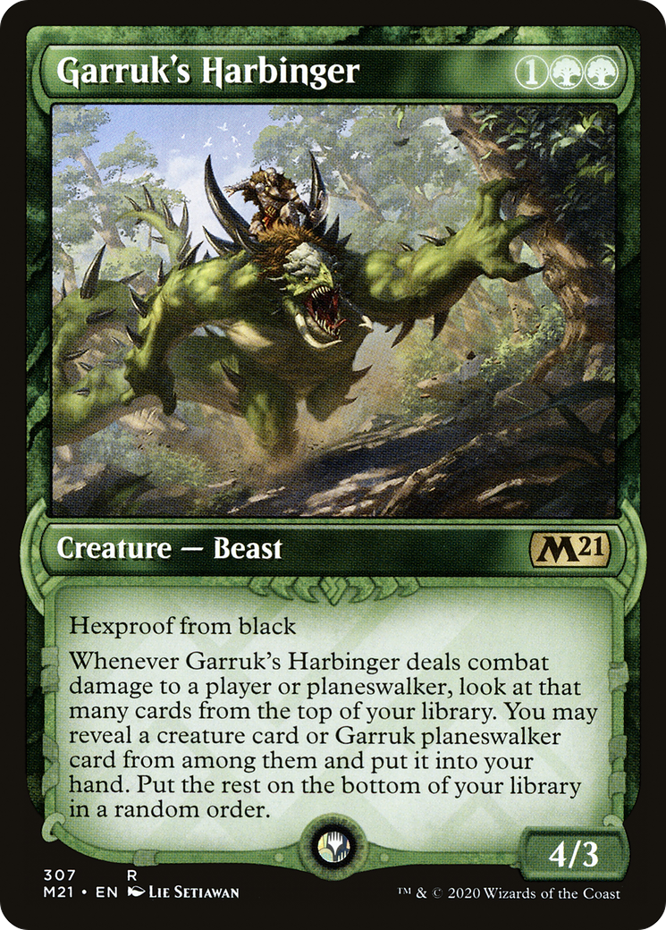 Garruk's Harbinger (Showcase) (M21-307) - Core Set 2021: (Showcase) Foil