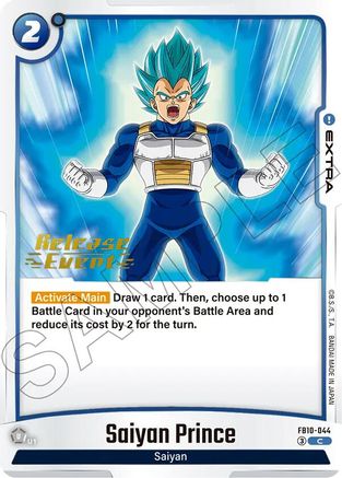 Saiyan Prince (FB10-044) - Cross Force Release Event Cards