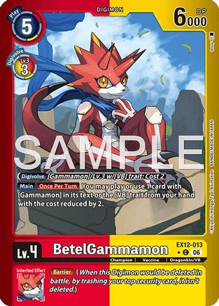 BetelGammamon (Limited Foil) (EX12-013) - Digital World Shambala Foil