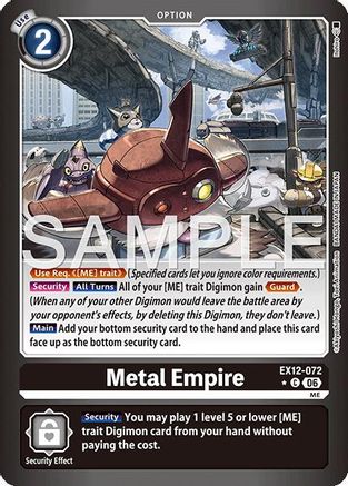 Metal Empire (Limited Foil) (EX12-072) - Digital World Shambala Foil