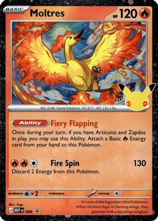Moltres (30th Celebration) 096 - Holofoil ME Mega Evolution Promo - Promo