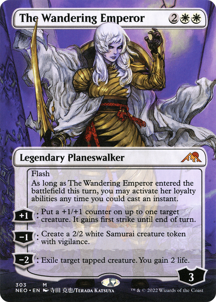 The Wandering Emperor (Borderless) (NEO-303) - Kamigawa: Neon Dynasty