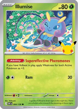 Illumise 004/128 - Holofoil ME 30th Celebration - Common
