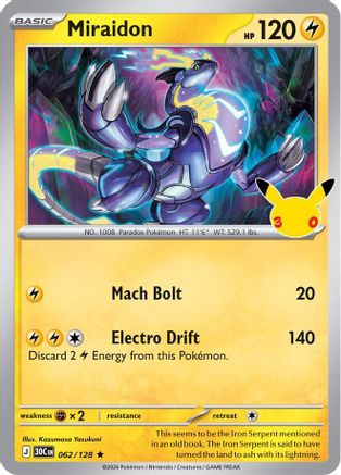 Miraidon 062/128 - Holofoil ME 30th Celebration - null
