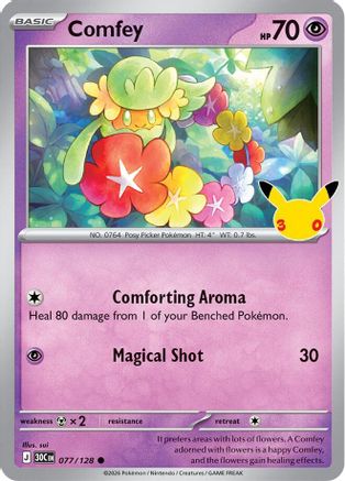 Comfey 077/128 - Holofoil ME 30th Celebration - null