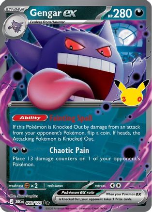 Gengar ex 090/128 - Holofoil ME 30th Celebration - null