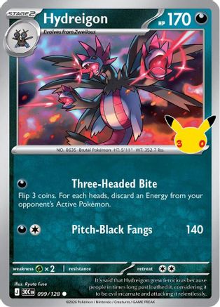 Hydreigon 099/128 - Holofoil ME 30th Celebration - null
