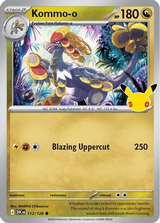 Kommo-o 112/128 - Holofoil ME 30th Celebration - null