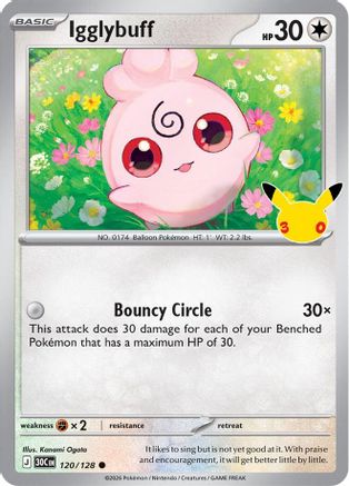 Igglybuff 120/128 - Holofoil ME 30th Celebration - null