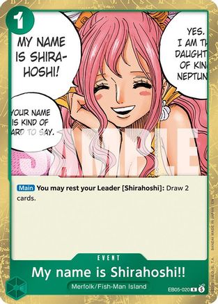 My name is Shirahoshi!! (EB05-020) - Extra Booster: One Piece Heroine's Edition Vol. 2 Foil