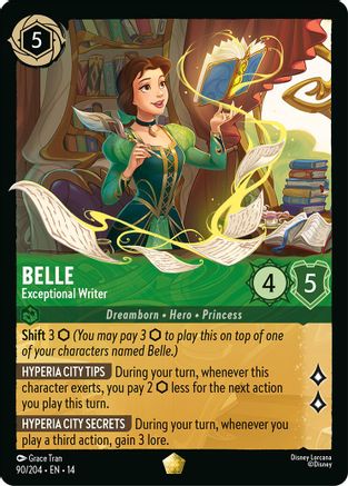 Belle - Exceptional Writer (90/204) - Hyperia City Cold Foil