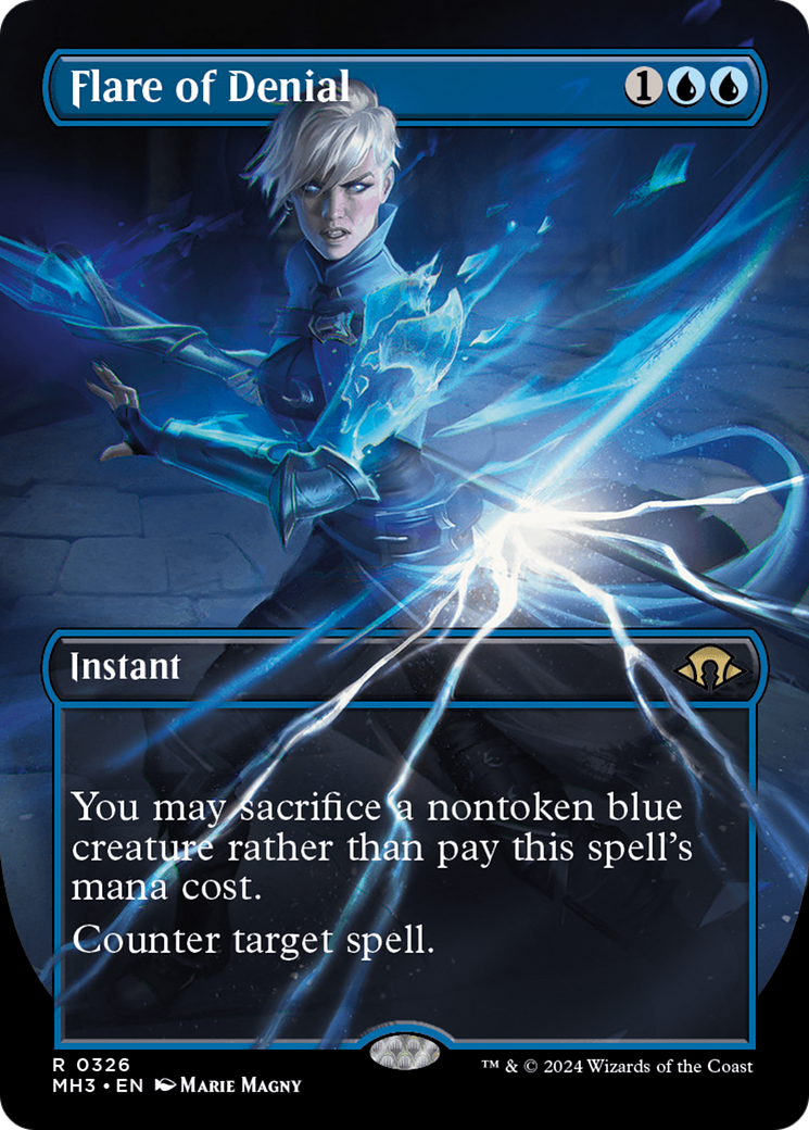 Flare of Denial (Borderless) (MH3-326) - Modern Horizons 3 Foil
