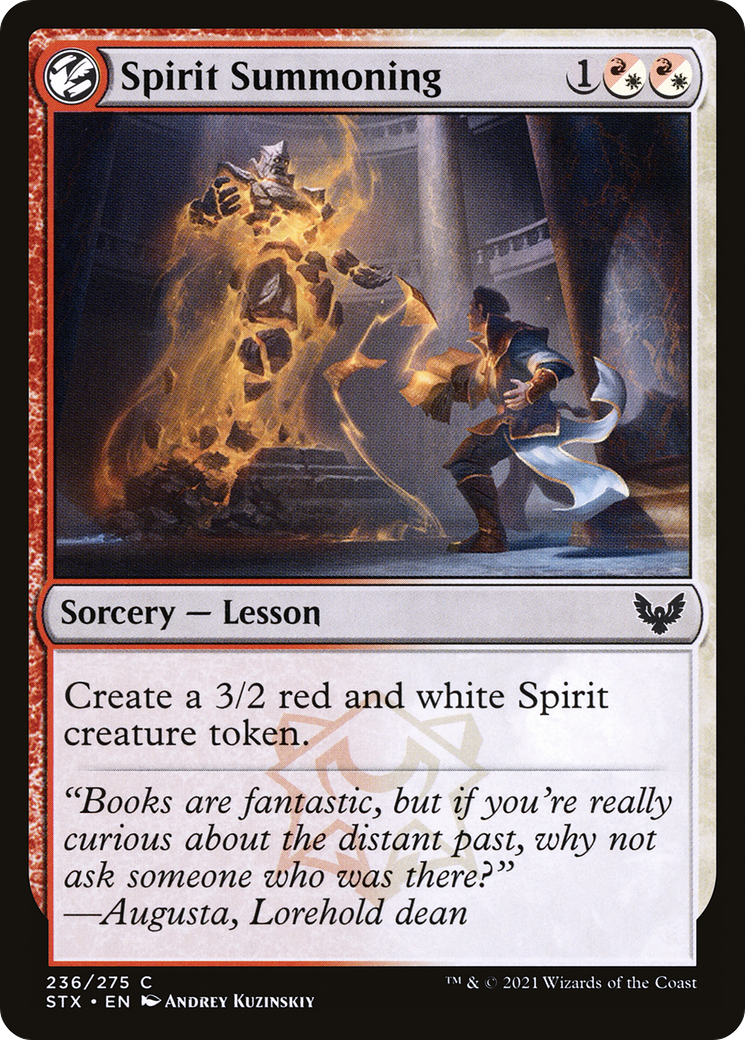 Spirit Summoning (STX-236) - Strixhaven: School of Mages: (lesson)