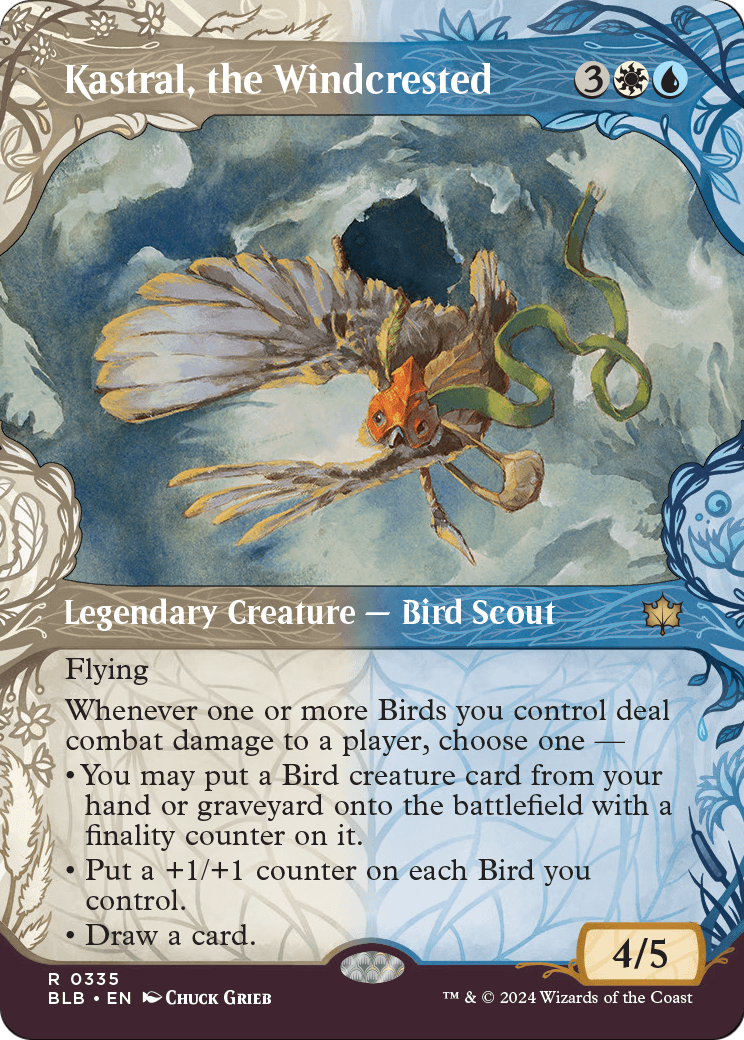 Kastral, the Windcrested (Showcase) (BLB-335) - Bloomburrow: (Showcase) (Borderless)