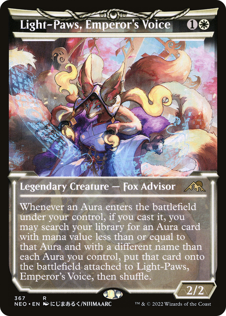 Light-Paws, Emperor's Voice (Showcase) (NEO-367) - Kamigawa: Neon Dynasty: (Showcase) Foil