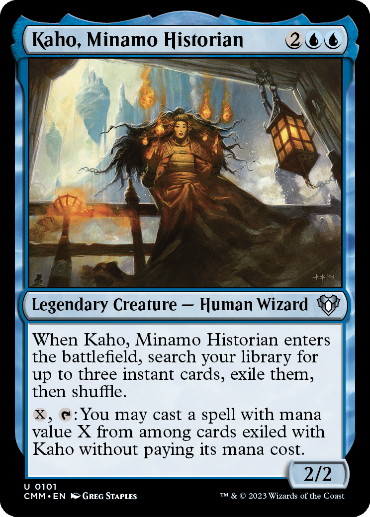 Kaho, Minamo Historian (CMM-101) - Commander Masters Foil