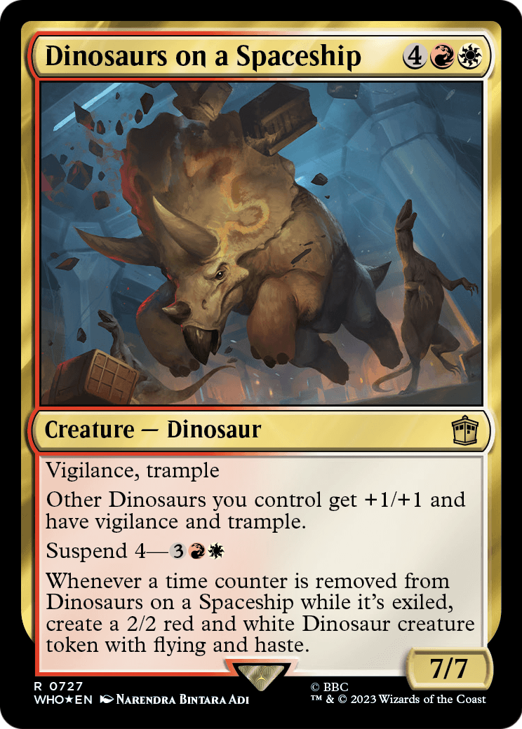 Dinosaurs on a Spaceship (Surge Foil) (WHO-727) - Doctor Who Foil