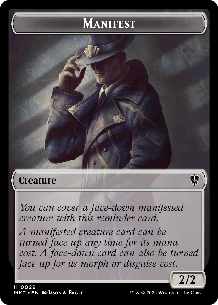 Manifest (TMKC-029) - Murders at Karlov Manor Commander Tokens Foil