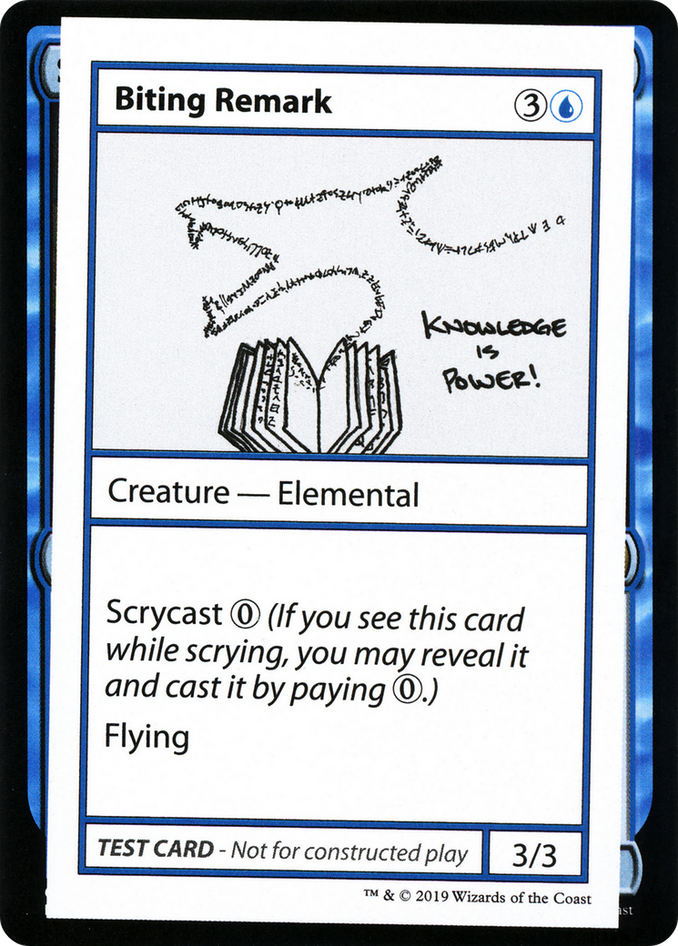 Biting Remark (No PW Symbol) (CMB1-) - Mystery Booster Playtest Cards 2021