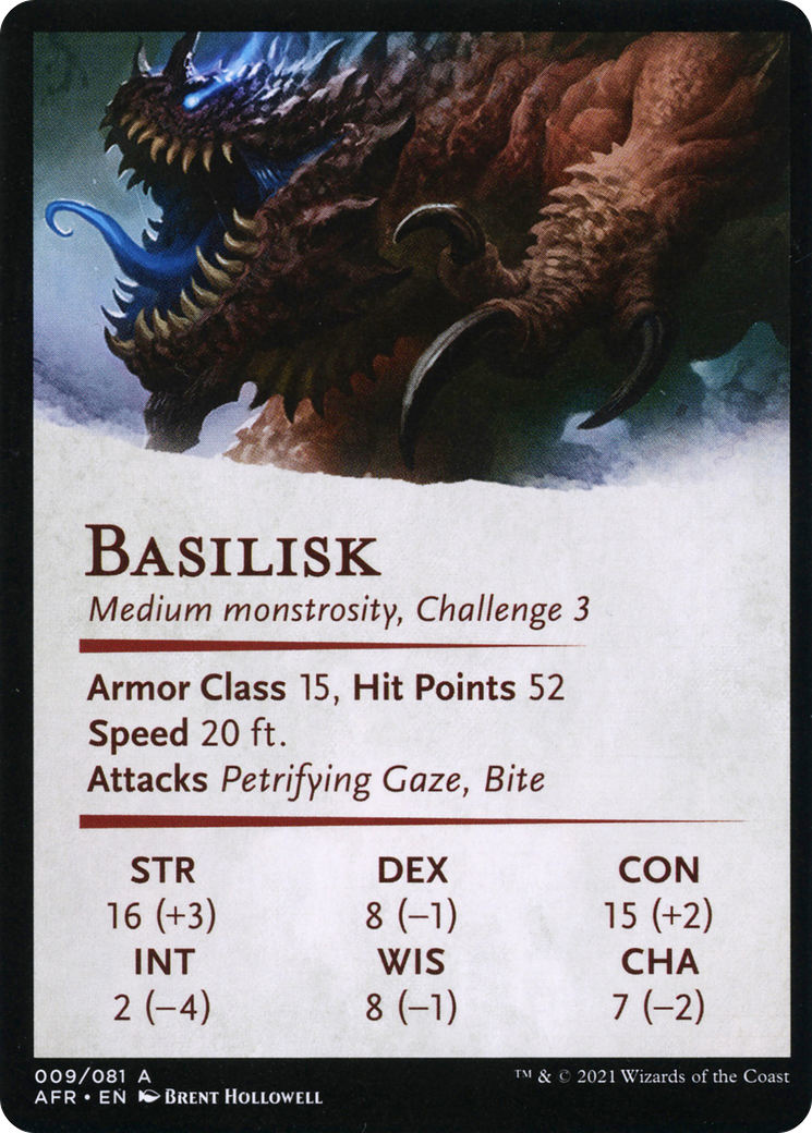 Underdark Basilisk // Basilisk (AAFR-009) - Adventures in the Forgotten Realms Art Series (Borderless) Foil