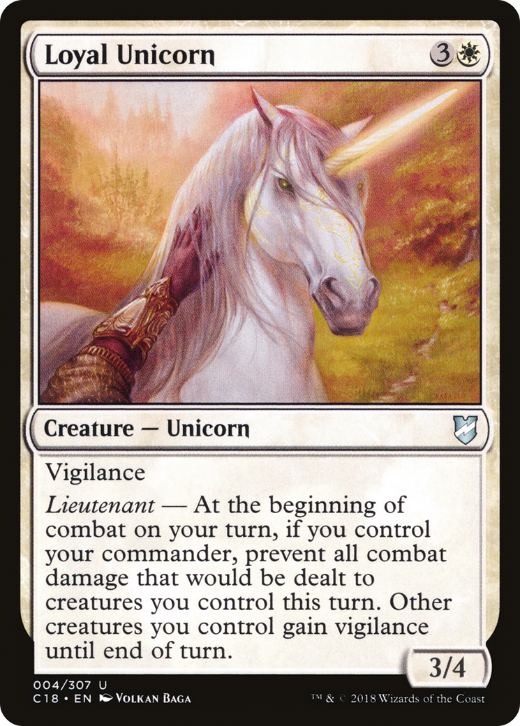 Loyal Unicorn (C18-004) - Commander 2018