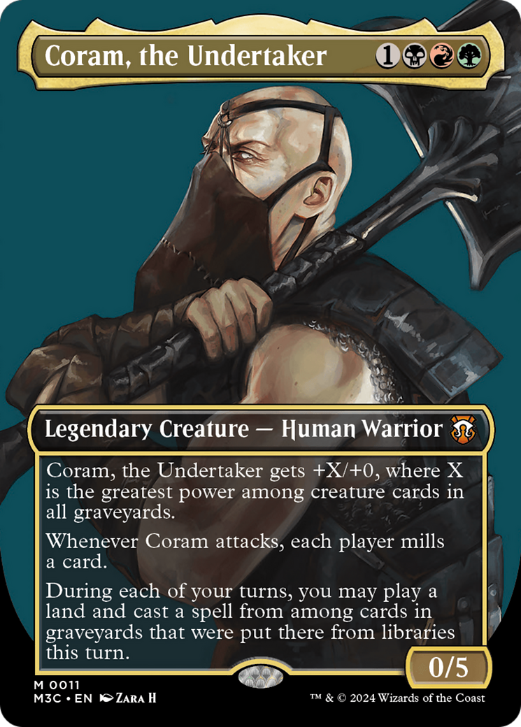 Coram, the Undertaker (Borderless) (M3C-011) - Modern Horizons 3 Commander Foil