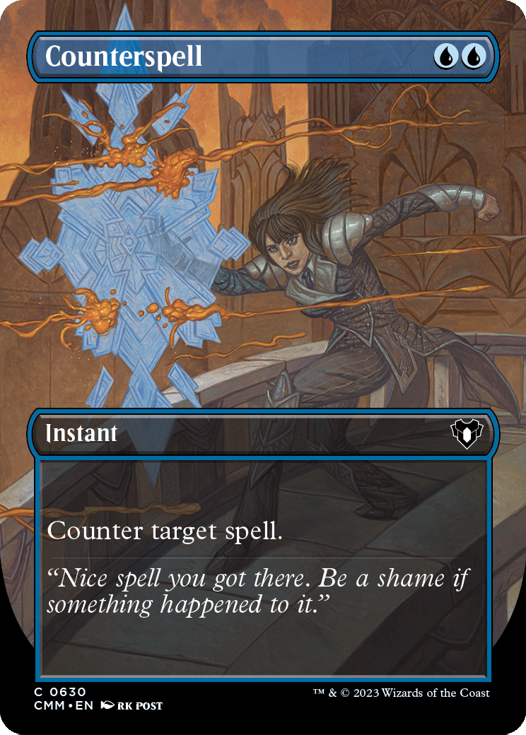 Counterspell (Borderless) (CMM-630) - Commander Masters