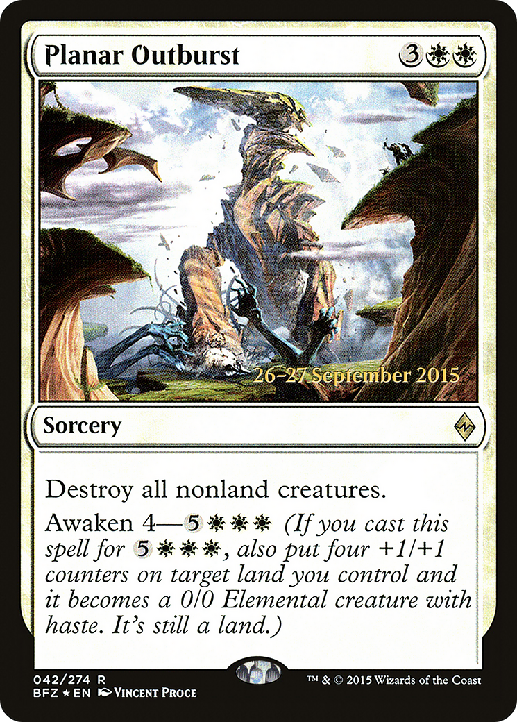 Planar Outburst (PRE-42S) - Battle for Zendikar Promos Foil