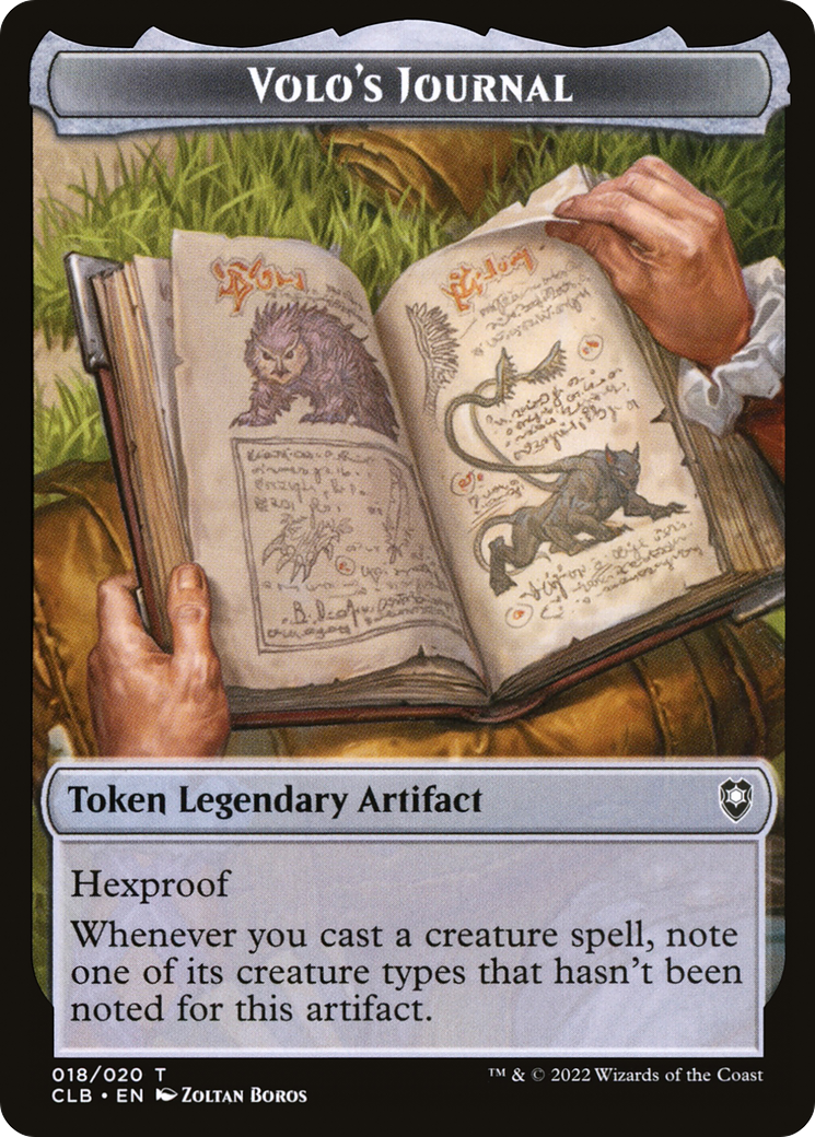Volo's Journal Token (CLB-018) - Battle for Baldur's Gate Tokens