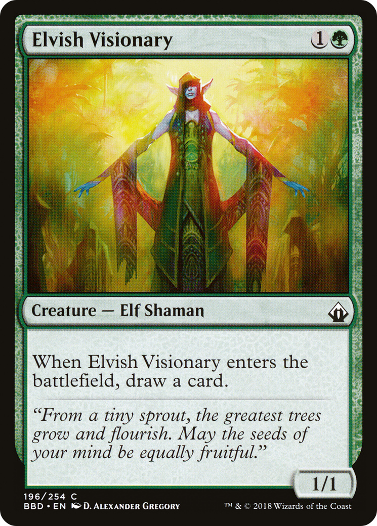 Elvish Visionary (BBD-196) - Battlebond Foil