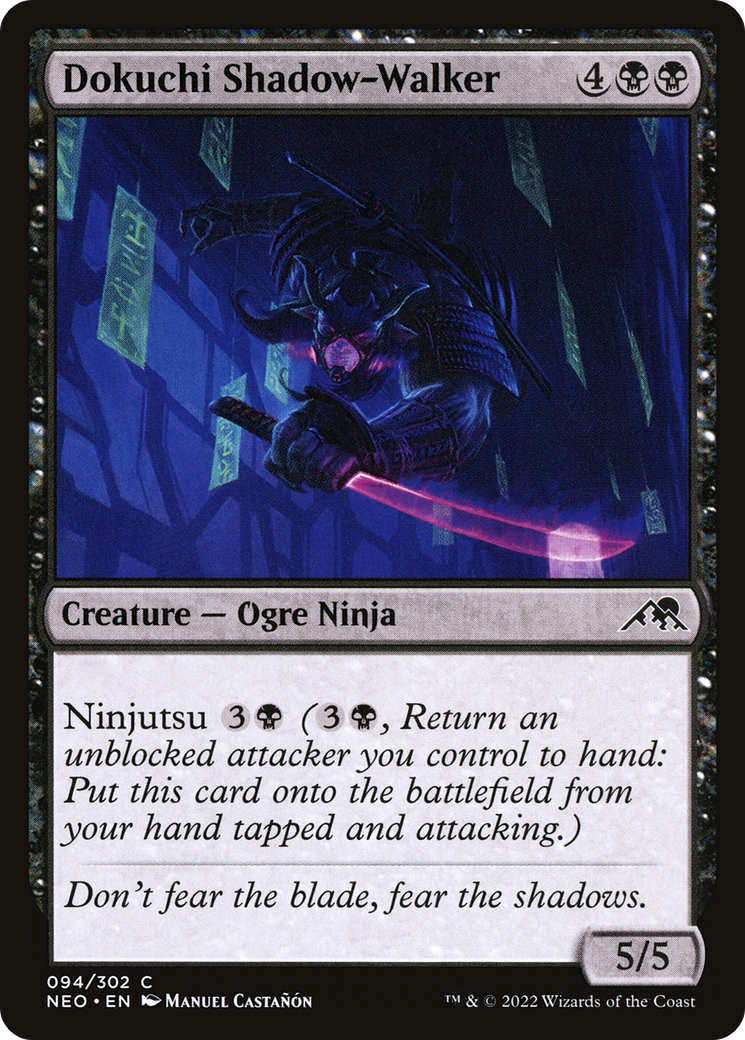 Dokuchi Shadow-Walker (NEO-094) - Kamigawa: Neon Dynasty Foil