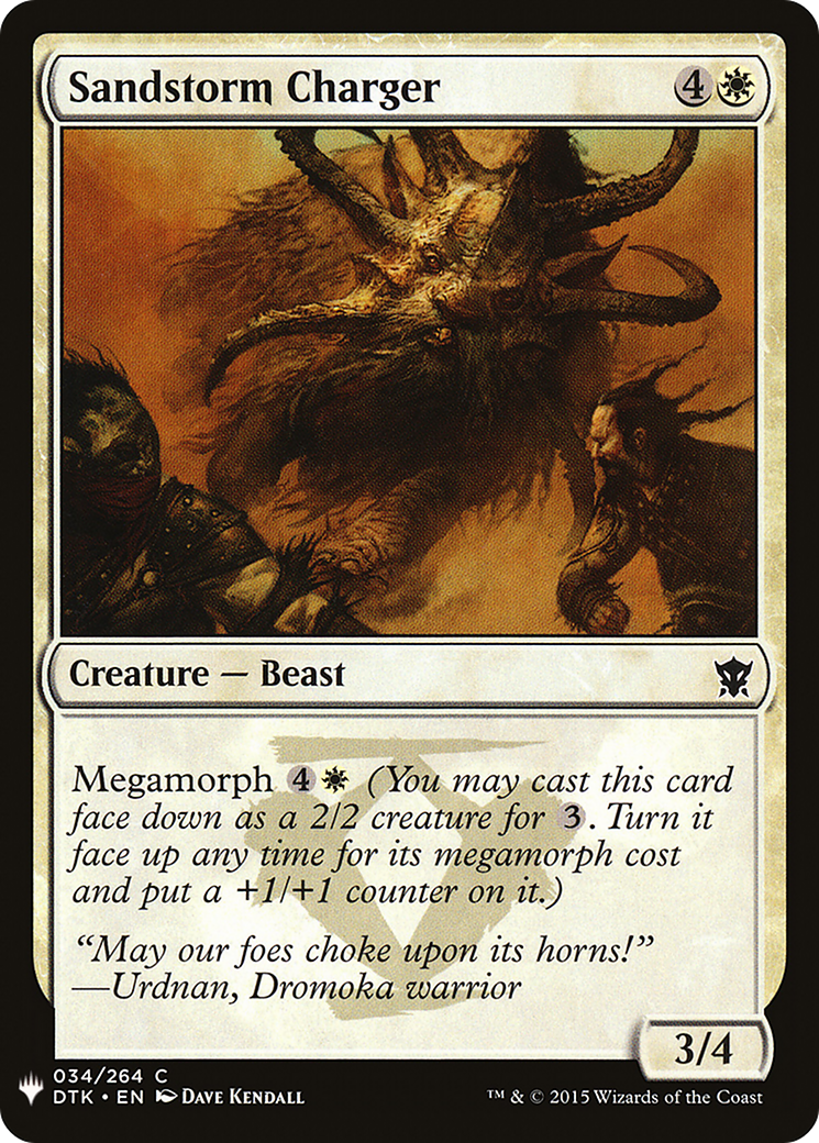 Sandstorm Charger (LIST-DTK-34) - The List