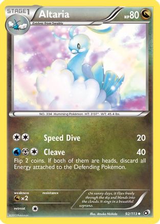 Altaria 092/113 - Reverse Holofoil Legendary Treasures - Uncommon