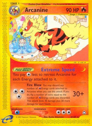 Arcanine Aquapolis - Rare