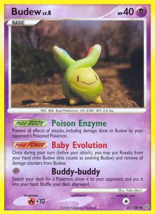 Budew 033 - Reverse Holofoil Stormfront - Uncommon