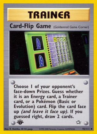 Card-Flip Game (Goldenrod Game Corner) 092 - 1st Edition Neo Genesis - Uncommon