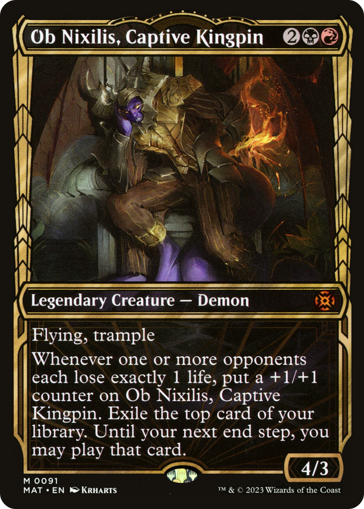 Ob Nixilis, Captive Kingpin (Showcase) (MAT-091) - March of the Machine: The Aftermath: (Showcase)