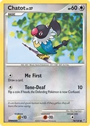 Chatot - Reverse Holofoil Diamond and Pearl - Common