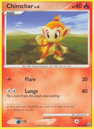 Chimchar (56) - Reverse Holofoil Majestic Dawn - Common
