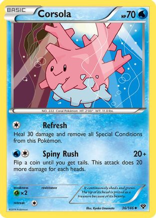 Corsola 036 XY Base Set - Uncommon