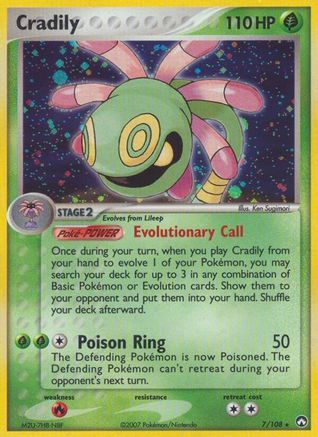 Cradily - Reverse Holofoil Power Keepers - Holo Rare