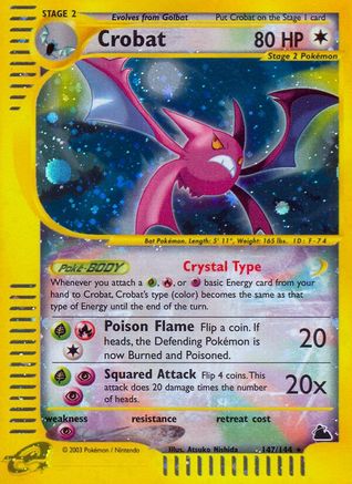 Crobat (147) - Holofoil Skyridge - Secret Rare