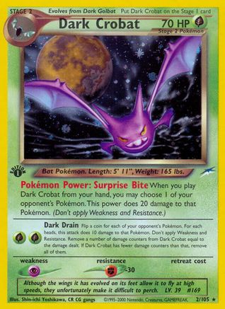 Dark Crobat - 1st Edition Holofoil Neo Destiny - Holo Rare