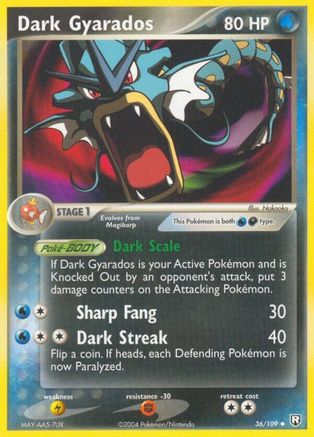 Dark Gyarados 036 - Reverse Holofoil Team Rocket Returns - Uncommon