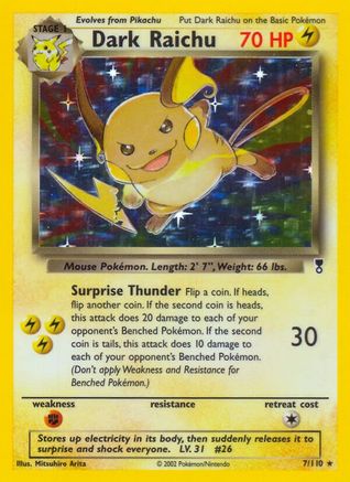 Dark Raichu - Holofoil Legendary Collection - Holo Rare