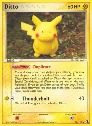 Ditto (Pikachu) 039/113 Delta Species - Uncommon