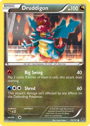 Druddigon - Reverse Holofoil Plasma Blast - Common