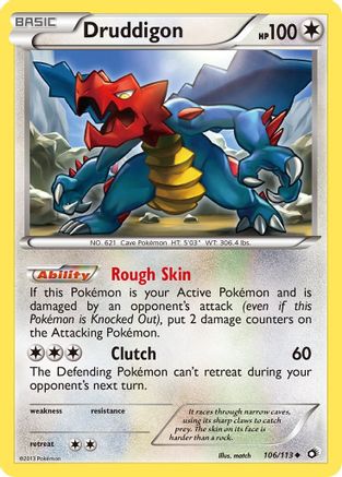 Druddigon - Reverse Holofoil Legendary Treasures - Uncommon