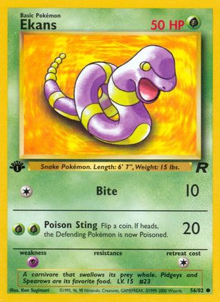 Ekans 056 - 1st Edition Team Rocket - Common
